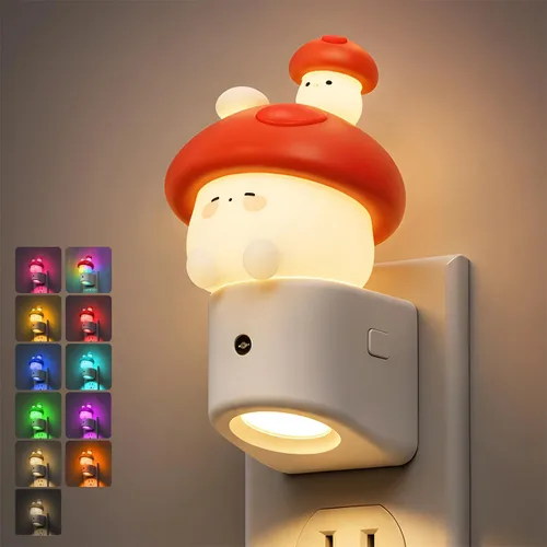 Vista 16 de L LOHAS LED Luz nocturna enchufable para niños, lindo pato, cambio