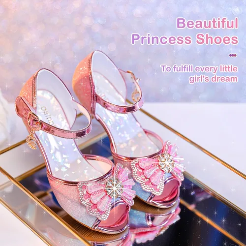 Vista 3 de Osinnme - Sandalias de boda para niña pequeña y grande