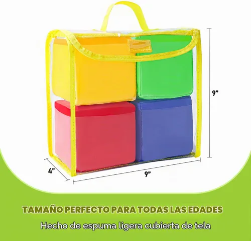 Vista 5 de Eamay Juego de 4 cubos de bolsillo para aprender, a partir de 5 meses. Juego de 2