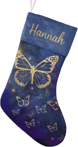 Vista 20 de Calcetines de Navidad personalizados con diseño de unicornio y flores con nombre, medias de Navidad personalizadas para decoración de fiestas