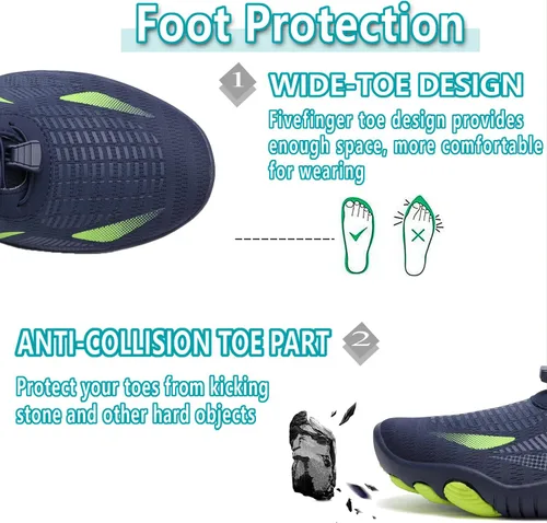 Vista 3 de Zapatos de agua ligeros y cómodos para hombres y mujeres, zapatos acuáticos de secado rápido, zapatos de playa al aire libre para buceo, caminar