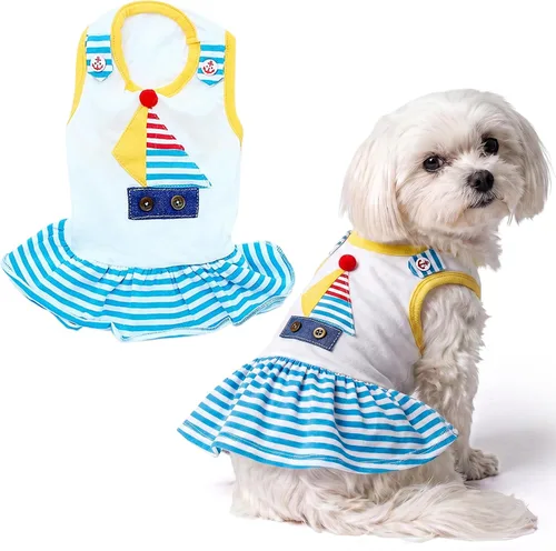 Vista 54 de Parisian Pet Chambray - Vestido para perro - Ligero sin mangas para perro, niña, talla XS Chambray en general