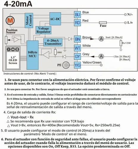 Vista 7 de 1/2 "24VDC/110VAC/220VAC 4-20ma/0-10V DN15 2 Way CF8 CNPT Válvula de bola motorizada de control integral proporcional (110-230VAC 4-20Ma)