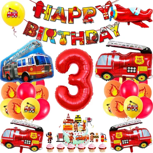 Vista 12 de Suministros de Cumpleaños de Construcción para Niños de 2 Años - Kit de Guirnalda de Globos para Decoraciones de Fiesta de Cuarentena