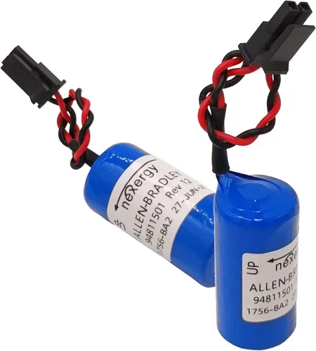 Vista 2 de 20pcs 1756-BA2 3V 1200mAh batería de repuesto para Allen Bradley/AB 1756-L1 1756-BA2 BR2/3A-AB, control PLC