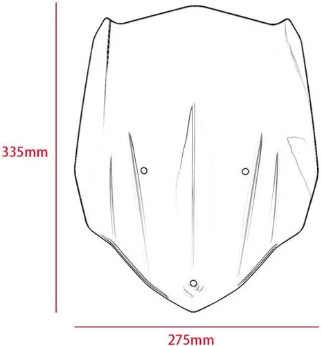 Vista 4 de GLoyer Motorcycle Windshield Compatible with MT 03 MT03 Accessories ABS Windshield WindScreen with Mounting Bracket Compatible with MT-03 2016 2017