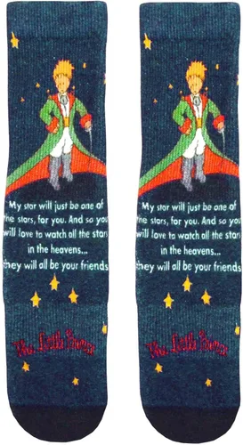 Vista 6 de Calcetines para mujer The Little Prince Cute Fun and Colorful Cotton Crew - 3 pares