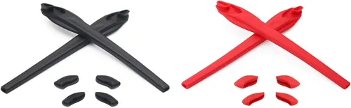 Vista 19 de Eye Opening Stuff Kits de goma de repuesto para auriculares y nariz compatibles con gafas de sol Oakley Flak 2.0/Flak 2.0 XL OO9188 Negro