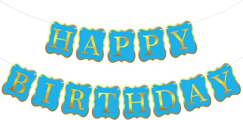Vista 14 de KatchOn, Cartel de feliz cumpleaños negro y dorado, 10 pies, NO DIY, telón de fondo de feliz cumpleaños, decoraciones de feliz cumpleaños