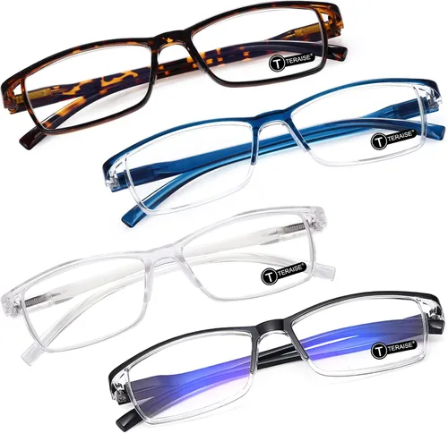 Vista 11 de TERAISE Gafas de Lectura Anti-luz Azul de Moda para Hombres y Mujeres Lector de Computadora