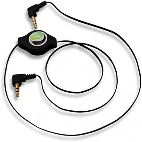 Vista 2 de Cable auxiliar retráctil compatible con Galaxy S9 S9+, Note 8, S8 +, cable auxiliar estéreo para automóvil, adaptador de conector auxiliar de 0.138