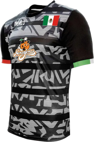 Vista 2 de Jersey México Naranjeros de Hermosillo 100% Poliéster NegroGris_Hecho en México