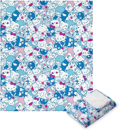 Vista 28 de Northwest Manta de Tiro Hello Kitty Silk Touch, 50" x 70", Love You Much Te amo mucho