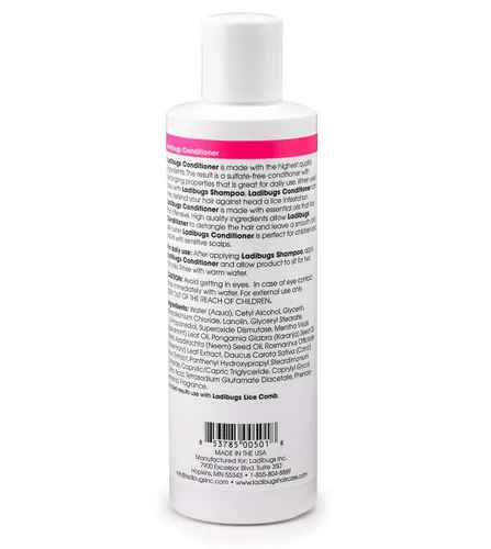 Vista 2 de LADIBUGS Lice Prevention Conditioner - Daily Mint Lice Defense 8oz Daily Hair Defense for Kids & School, Natural Essential Oils, Sulfate-Free