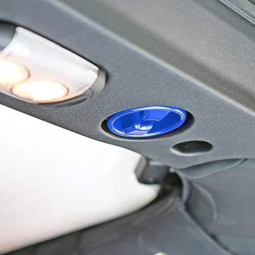 Vista 4 de Cubierta decorativa de tornillo para perilla de montaje en techo para Jeep Wrangler JK JKU 2/4 puertas 2007-2018, accesorios interiores (azul)