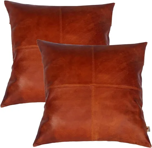Vista 46 de LL LEATHER LOVERS Funda de almohada de piel de cordero - Funda de cojín para sofá, fundas decorativas para sala de estar y dormitorio, 20 x 20 Negro