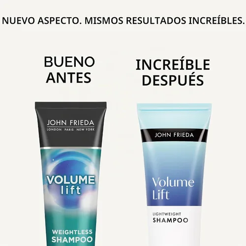 Vista 2 de John Frieda Volumen Lift - Champú sin peso, 8.45 onzas líquidas, paquete