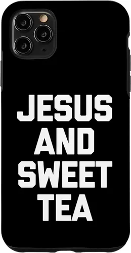 Vista 11 de iPhone 14 Jesus & Sweet Tea - Divertida funda de Jesús religioso cristiano católico