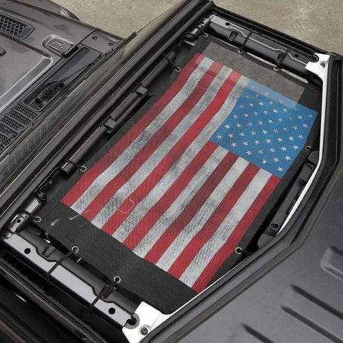Vista 6 de Voodonala Parasol para Jeep JL Toldo de Bikini Protector Solar Malla Bloqueador Solar Escudo Térmico de Malla para Jeep Wrangler JL JLU 2018-2025+