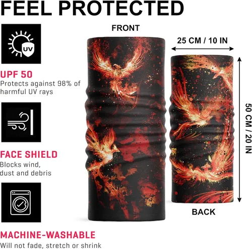 Vista 3 de Mascarilla de cuello reutilizable UPF 50 de tela bandana lavable protección solar contra el polvo reconectar con la familia y la naturaleza