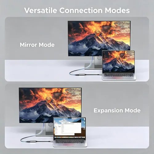 Vista 4 de Adaptador USB C a DisplayPort (4K), aluminio, convertidor portátil
