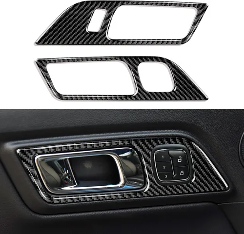 Vista 22 de Adhesivo de vinilo de fibra de carbono para panel de marco de engranajes para Ford Mustang 2015, 2016, 2017, 2018, 2019, 2020, 2021, 2022, 2023
