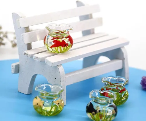 Vista 2 de Pescado de casa de muñecas, resina de pescado en miniatura para casa de muñecas 1:6