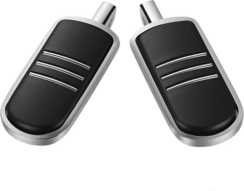 Vista 18 de Estriberas negras para motocicleta 1.25" 32mm, reposapiés ajustables para autopista, compatibles con Harley