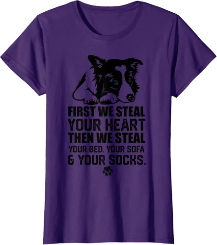 Vista 11 de Border Collie Steal Your Heart Steal Your Bed - Camiseta de sofá, Gris