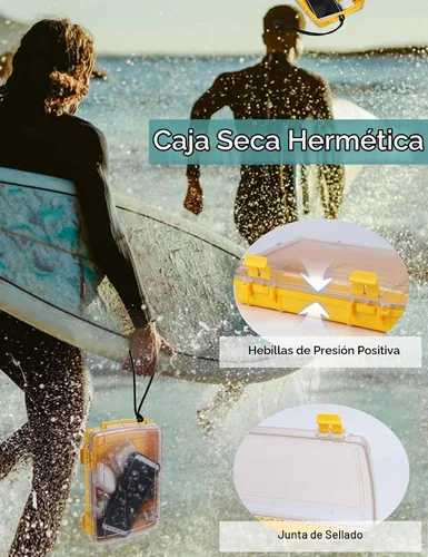 Vista 5 de Avlcoaky Dry Box - Cajas secas impermeables, pequeños recipientes flotantes herméticos para kayak, canotaje y buceo, funda impermeable con bisagra