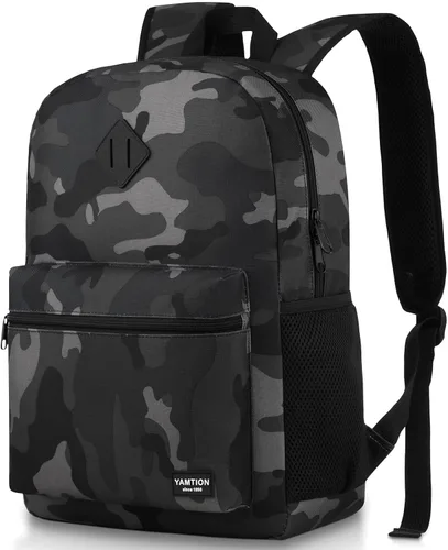 Vista 28 de YAMTION Mochila escolar, mochila clásica unisex para adolescentes con puerto USB para escuela secundaria, universidad, oficina, trabajo, viajes