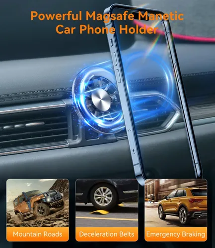 Vista 5 de Soporte magnético para teléfono Mazda CX-5 2017-2025, soporte de teléfono de coche manos libres para CX5, compatible con iPhone 15 Pro max/14/13/12