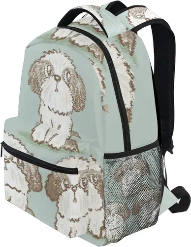 Vista 3 de Shih Tzu - Mochila para perros y adolescentes y adultos, mochila para oficina, equipaje elegante, ligera, para la escuela, universidad, bolsas