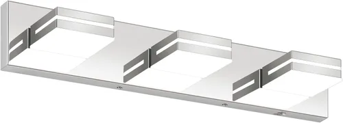 Vista 17 de Accesorios de iluminación de tocador de baño sobre espejo (3 luces, 5CCT, regulable) modernos accesorios de iluminación LED de pared de baño, negro