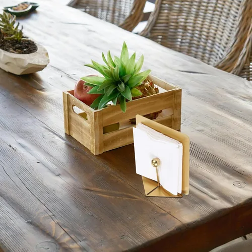 Vista 4 de Stainless Steel Napkin Holder Large Golden Square Paper Towel Rack with Weighted Arm for Restaurant Kitchen Dining Table Use