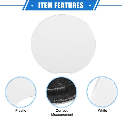 Vista 4 de Tapa de gancho para remolque de automóvil compatible con Ford Explorer 2011-2015, parachoques delantero blanco de plástico duradero