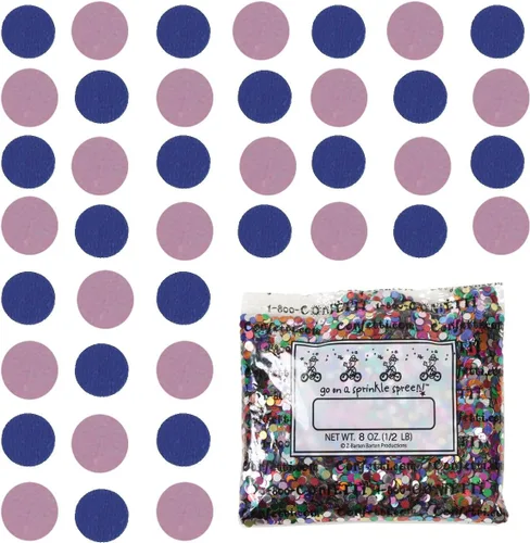 Vista 119 de Confetti Circle 1/4" Negro, Azul Marino Combo - 2 bolsas de media onza (1 oz) (8550/9971)