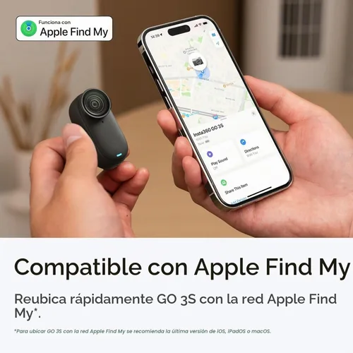 Vista 8 de Cámara de acción Insta360 GO 3S 4K Edición Estándar - Negro Medianoche, 128GB