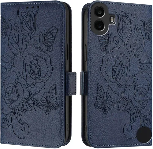 Vista 5 de for Nothing CMF Phone 1 - Funda para teléfono y protector de pantalla con bloqueo RFID, ranura para tarjetas, soporte en relieve, para teléfono