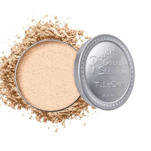 Vista 15 de T. LeClerc Polvo facial suelto – Polvo fijador de maquillaje facial de larga duración, mineral mezclable que minimiza los poros y perfecciona