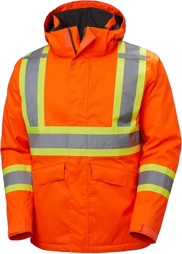 Vista 5 de Helly-Hansen Alta Hi-Vis - Chaqueta de trabajo impermeable - Equipo reflectante ANSI/ISEA Clase 3 - Equipo de lluvia aislado