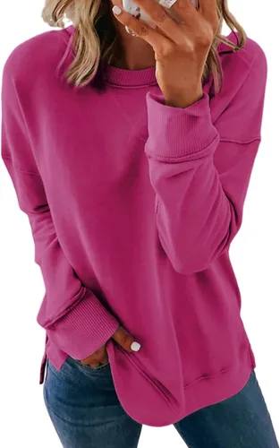 Vista 34 de Dokotoo Women's Casual Crew Neck Sweatshirt Loose Long Sleeve Pullover Tops Jade (Moonlight Jade)