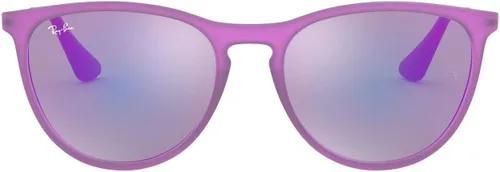 Vista 11 de Ray-Ban Junior RJ9060s Erika - Gafas de sol redondas para niños Caucho transparente fluorescente fucsia/marrón espejo naranja