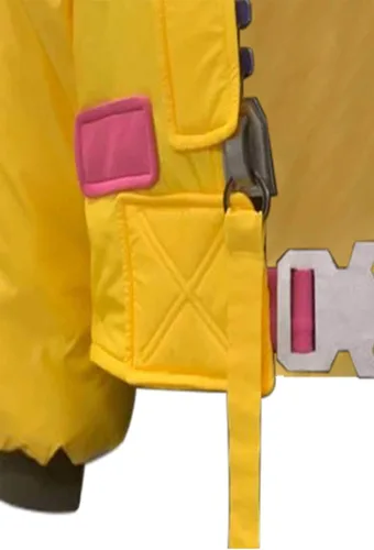 Vista 4 de Taeyue Chaqueta Killjoy para mujer disfraz de Halloween y cosplay con bolsa