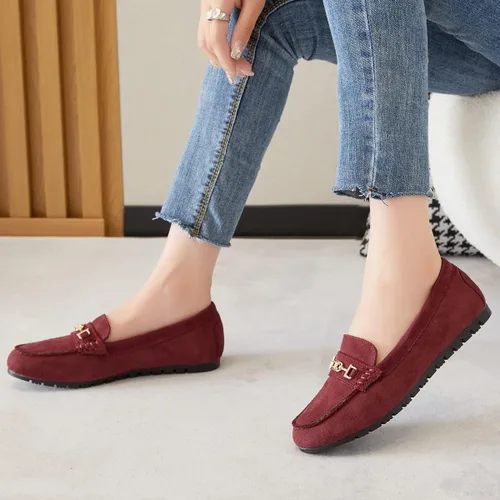 Vista 7 de DeYashopin Mocasines para mujer, zapatos de trabajo, cómodos zapatos planos para caminar