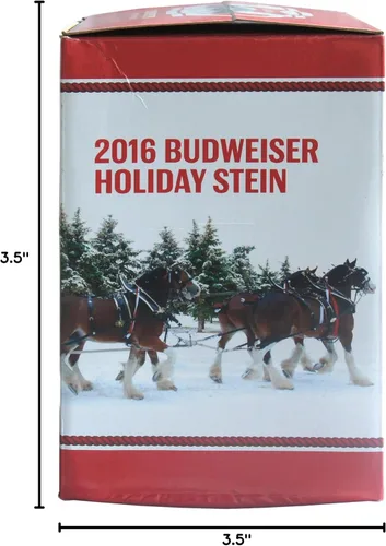 Vista 8 de Budweiser Humpen, jarra para cerveza Holiday Stein, 31oz, 2016