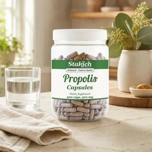 Vista 6 de Stakich Cápsulas de 500 mg (cápsulas de propóleo 500 mg (500 unidades)