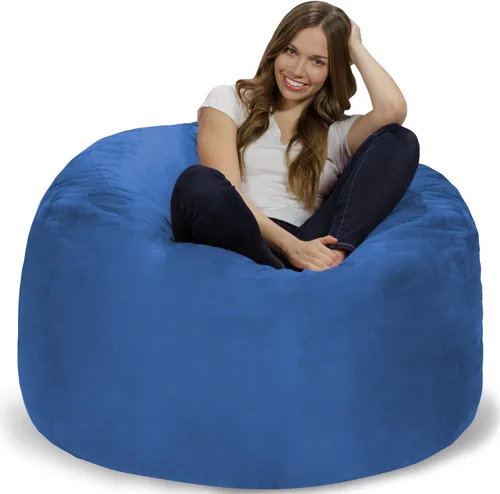 Vista 13 de Chill Sack Bean Bag Funda para silla, 3 pies, microgamuza - Oliva