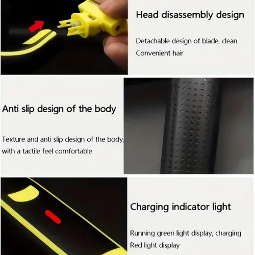 Vista 4 de Afeitadora eléctrica húmeda y seca, afeitadora eléctrica de cierre para hombres y mujeres, rasuradora facial recargable, impermeable, recortadora