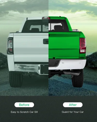 Vista 4 de SCITOO Conjunto de parachoques trasero cromado de acero para Dodge Ram 1500/Ram 2500/Ram 3500 viene con orificios para sensor de estacionamiento sin